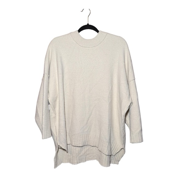 FREE PEOPLE Oversized Ivory Relaxed Fit Cozy Knit Tunic Sweater S - Picture 2 of 10